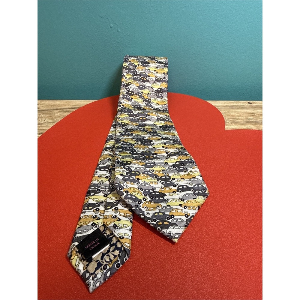 Liberty of London Men's Necktie Tie Silk Multi-Color Car Pattern 58" 3" 🚙🚘 - Picture 6 of 9